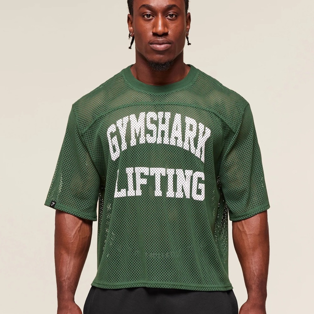 Gymshark Forest Green Mesh Tee